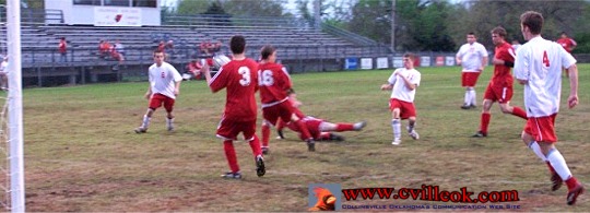 Chris Roberts (#11) got the Collinsville boys on the scoreboard with ...
