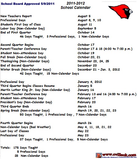 ヘタリア School Calendar 2011-2012 Religious School Calendar 2011-2012