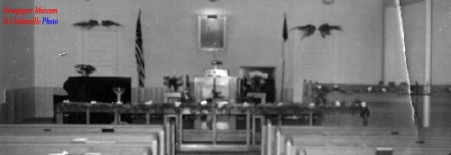 Interior of original church